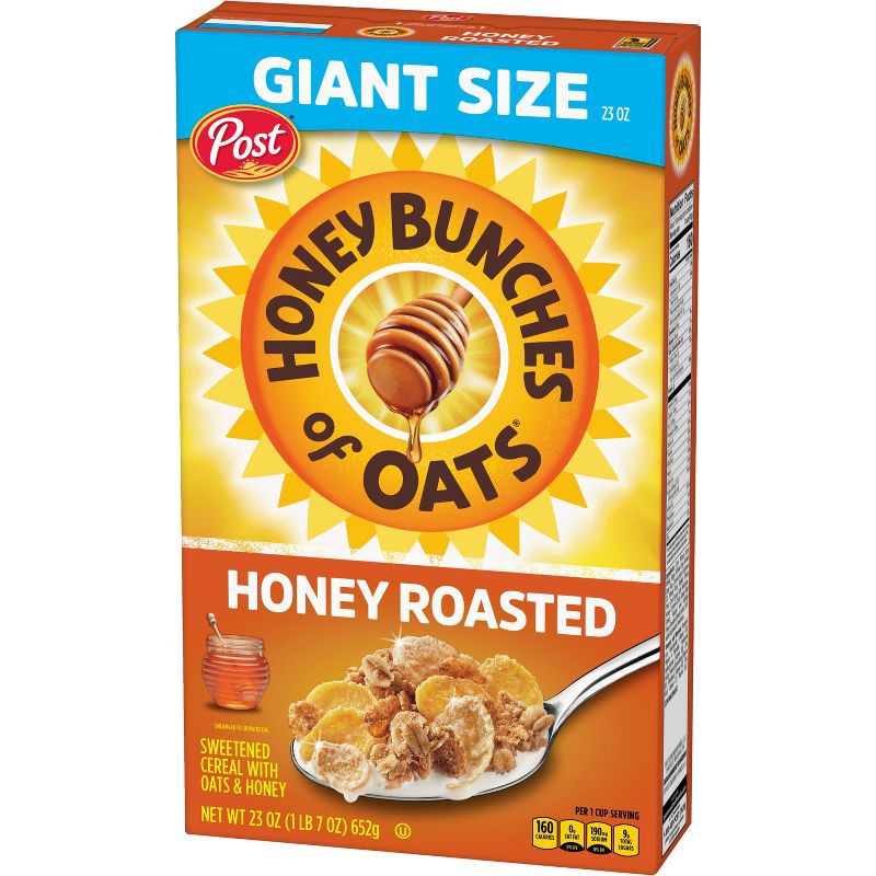 slide 9 of 12, Post Honey Bunches of Oats Honey Roasted Breakfast Cereal - 23oz, 23 oz
