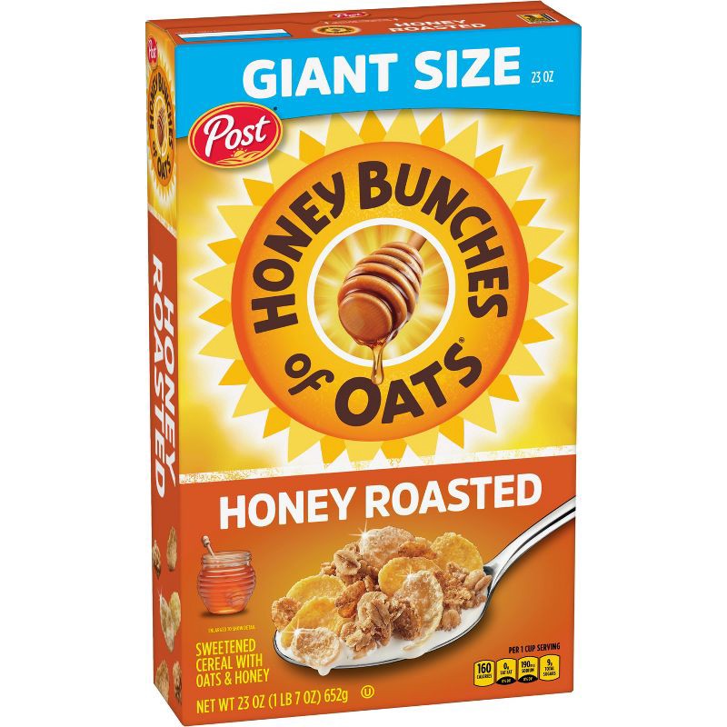 slide 10 of 12, Post Honey Bunches of Oats Honey Roasted Breakfast Cereal - 23oz, 23 oz