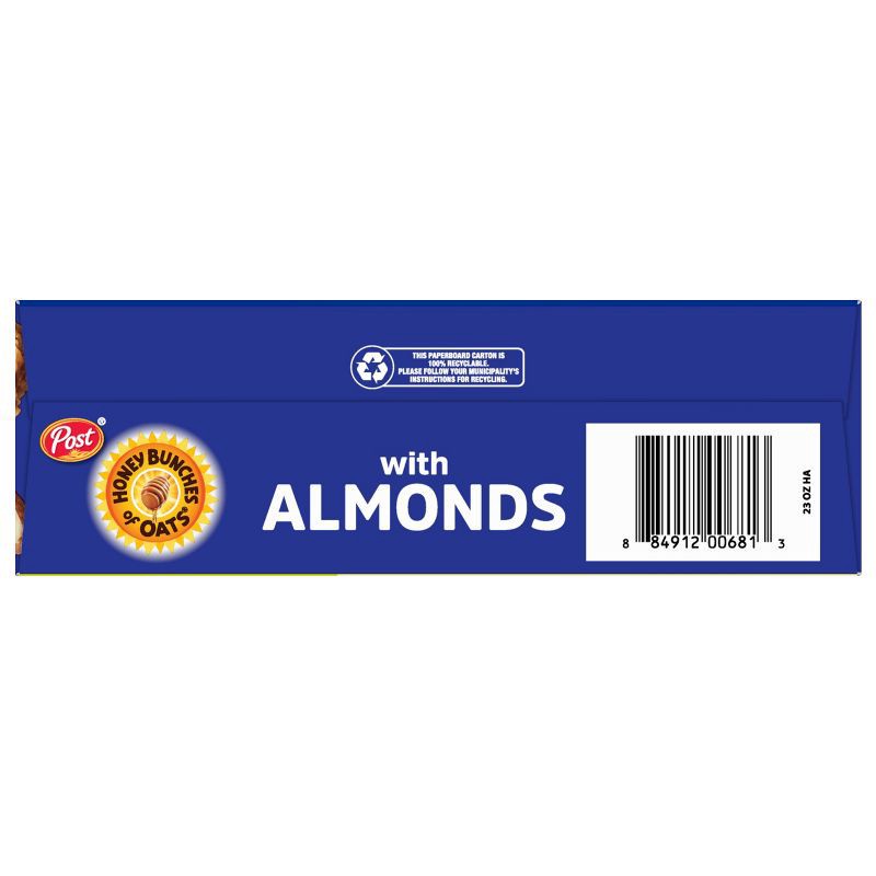 slide 6 of 10, Post Honey Bunches of Oats with Almonds Breakfast Cereal - 23oz, 23 oz