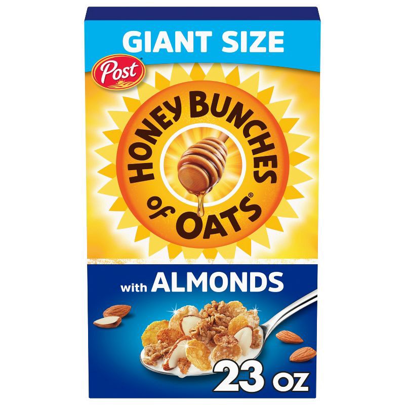 slide 1 of 12, Post Honey Bunches of Oats with Almonds Breakfast Cereal - 23oz, 23 oz