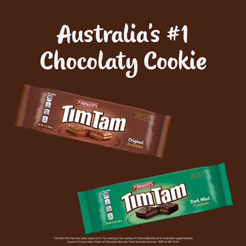 slide 3 of 3, Arnott's Tim Tam Dark Mint Biscuit Cookies - 5.8oz, 5.8 oz