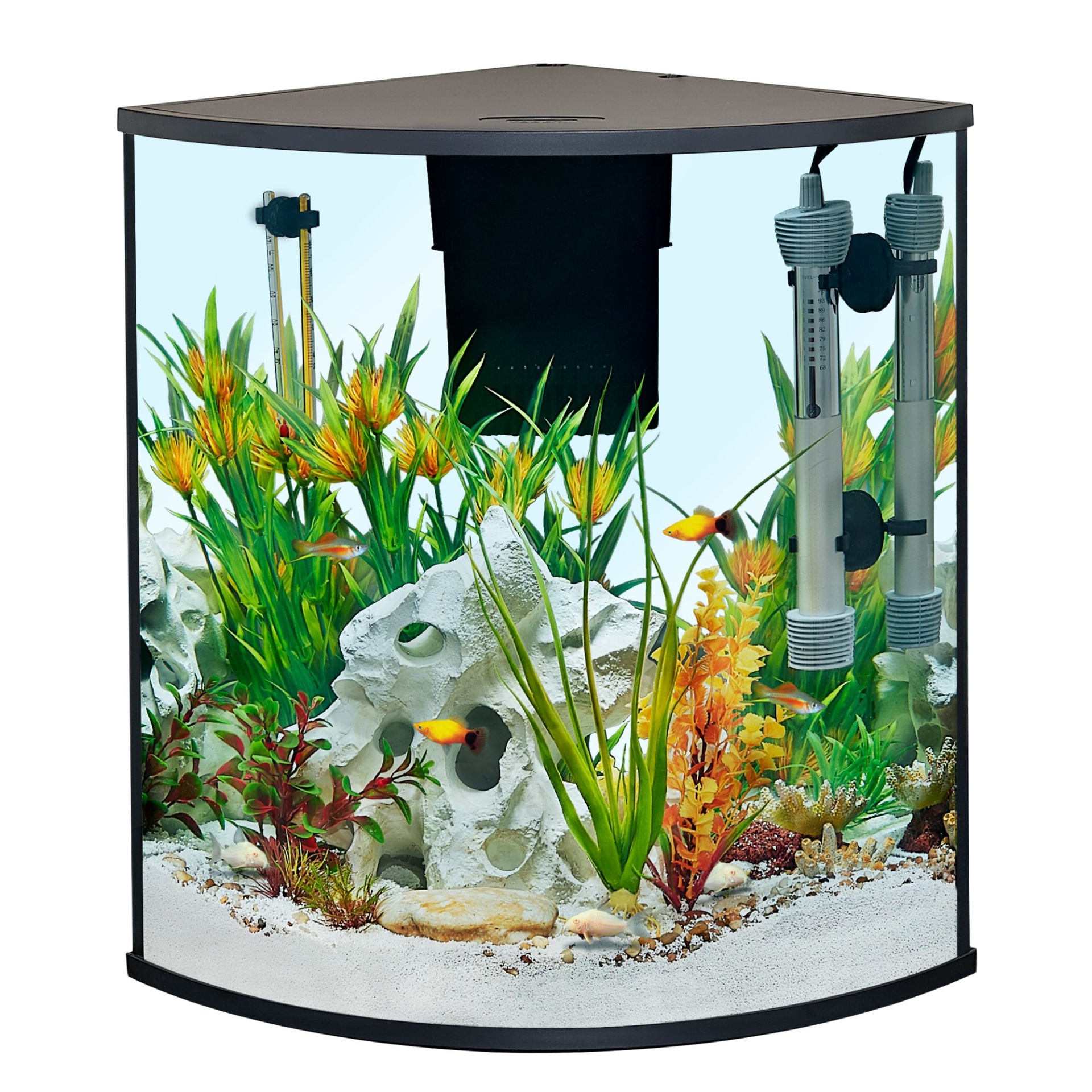 slide 1 of 1, Top Fin Corner Tank Aquarium Starter Kit - 10 Gallon, 10 gal