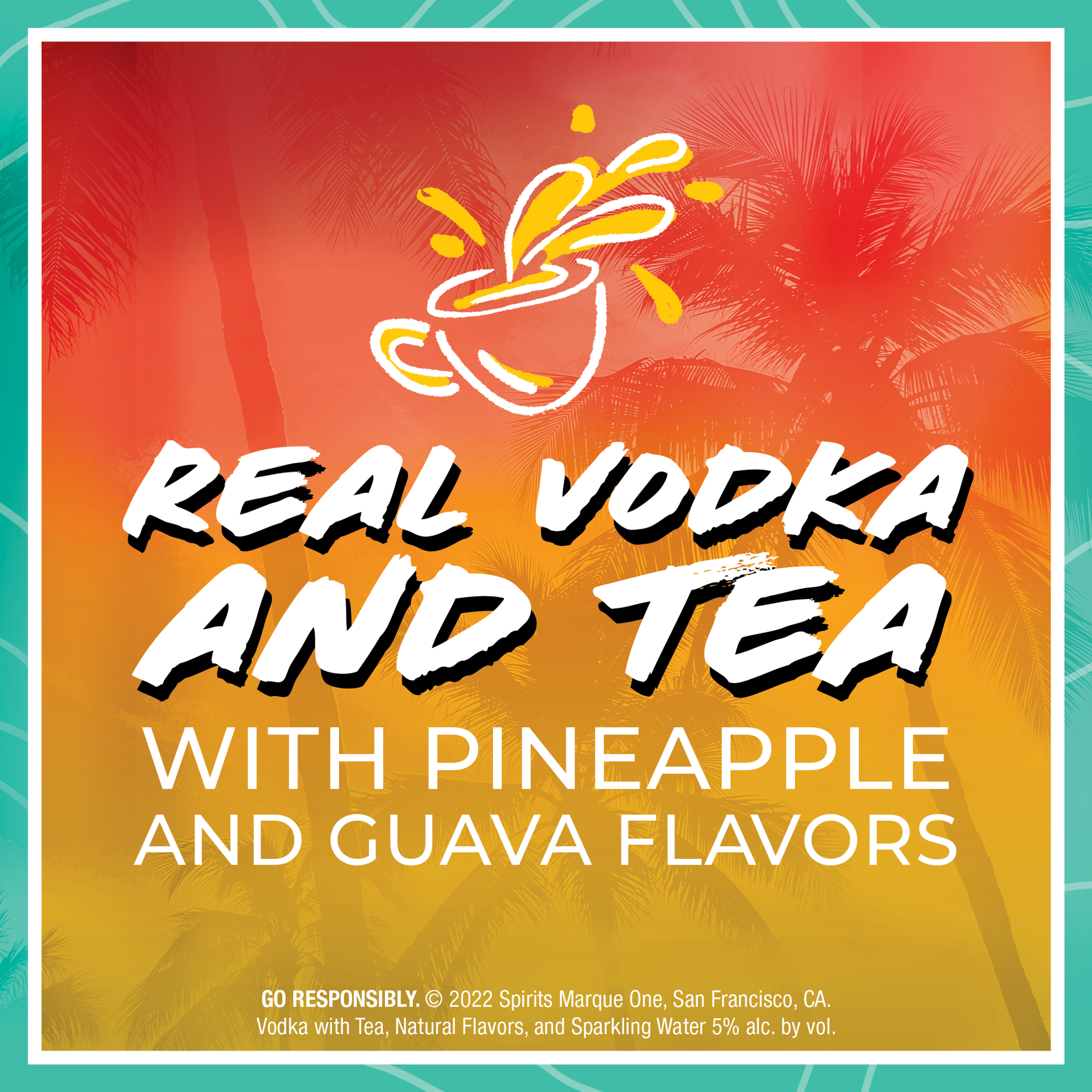 slide 6 of 9, SVEDKA Tropics Pineapple Guava Vodka Tea Spritz Canned Cocktail, 4 pk 355 mL Cans, 5% ABV, 48.02 fl oz