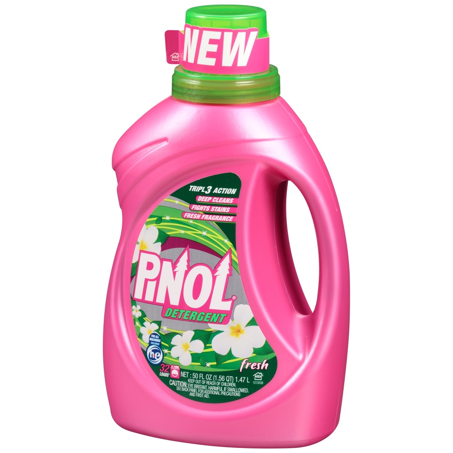 slide 3 of 7, Pinol Liquid Detergent Fresh, 50 oz