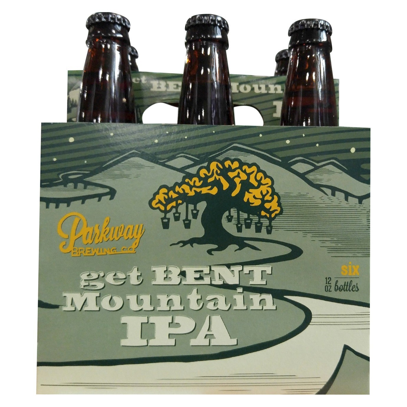 slide 1 of 1, Parkway Brewing Co. Parkway Get Bent Mountain IPA Beer - 6pk/12 fl oz Bottles, 6 ct; 12 fl oz