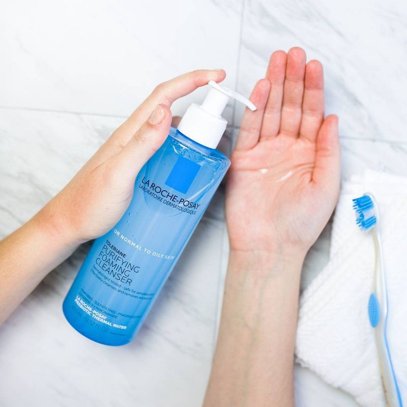 La Roche-Posay Toleriane Purifying Foaming Face Cleanser for Normal, Oily  and Sensitive Skin