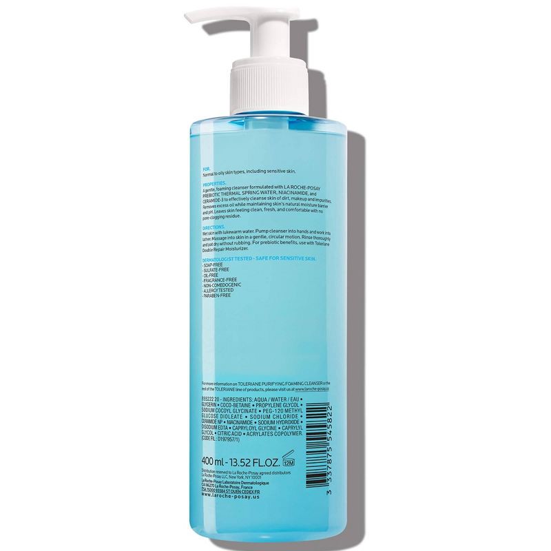 slide 5 of 8, La Roche Posay Toleriane Purifying Facial Cleanser with Niacinamide for Oily Skin - 13.52 fl oz, 13.52 fl oz