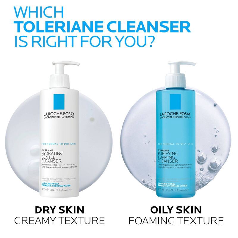 slide 8 of 8, La Roche Posay Toleriane Purifying Facial Cleanser with Niacinamide for Oily Skin - 13.52 fl oz, 13.52 fl oz