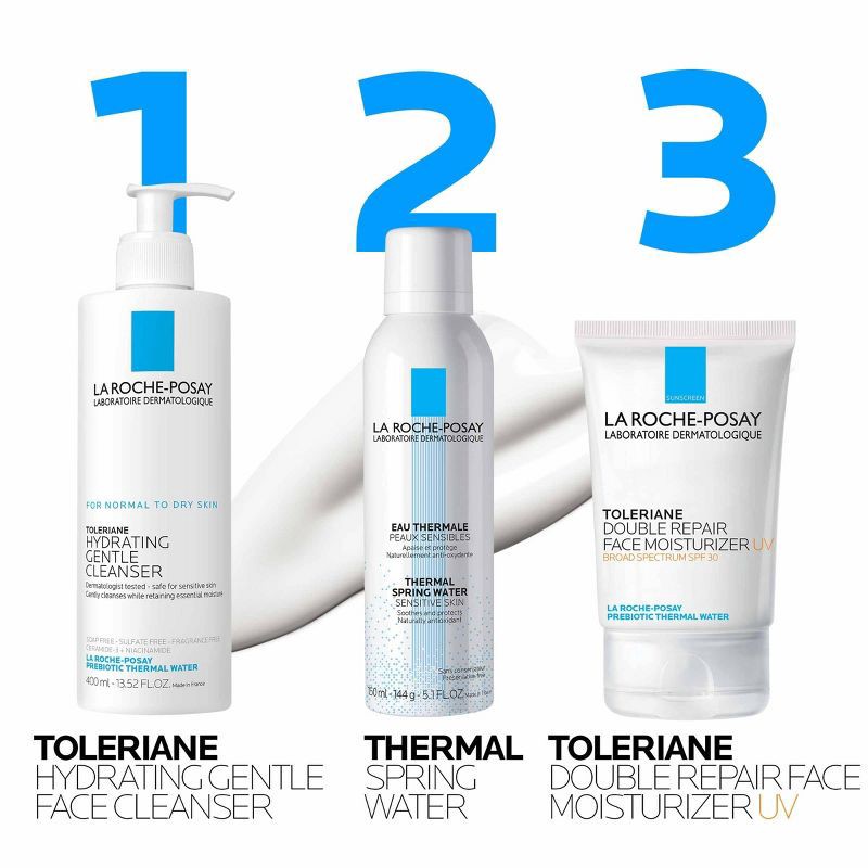 slide 7 of 9, La Roche Posay Face Moisturizer Sunscreen Toleriane with Ceramide and Niacinamide - SPF 30 - 3.38 fl oz, 0 x 3.38 fl oz