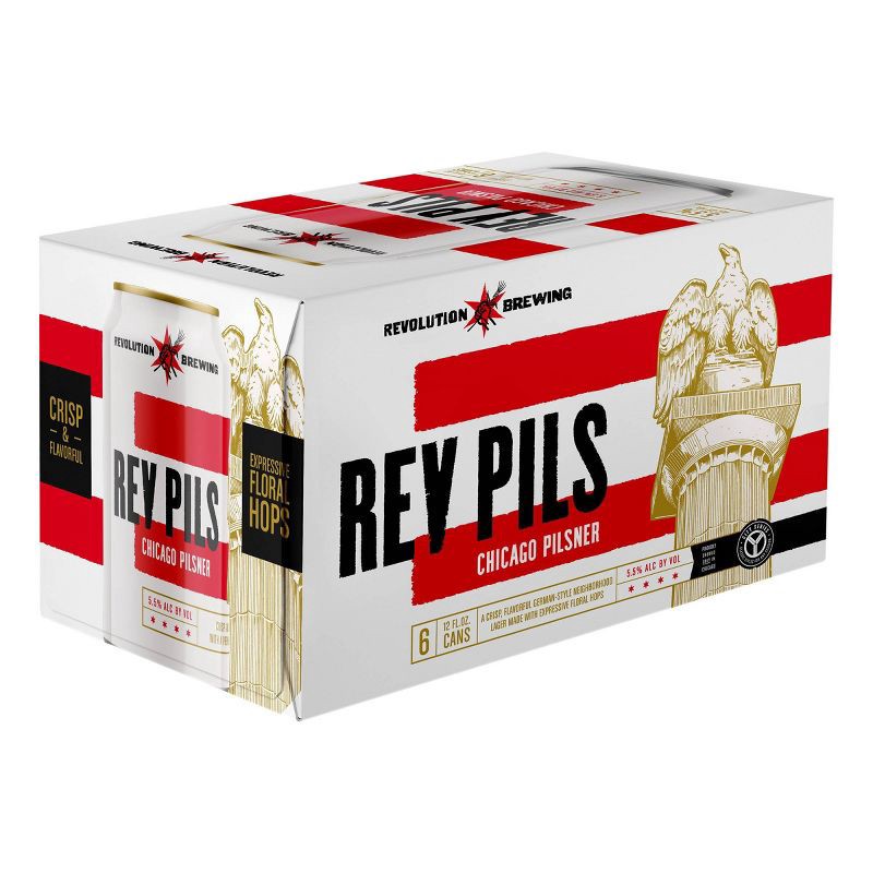 slide 1 of 1, Revolution Brewing Revolution Pilsner Beer - 6pk/12 fl oz Cans, 6 ct; 12 fl oz