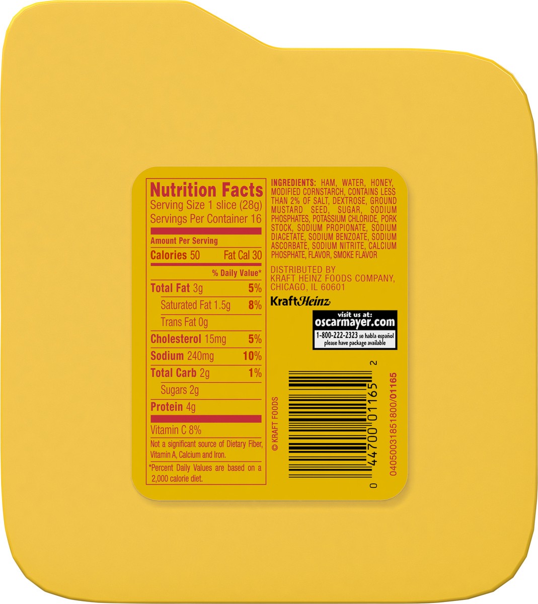 slide 8 of 9, Oscar Mayer Honey Chopped Ham 16 oz Package, 16 oz