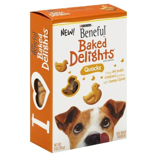 slide 1 of 1, Beneful Dog Snack Crackers, Quacks, 9 oz