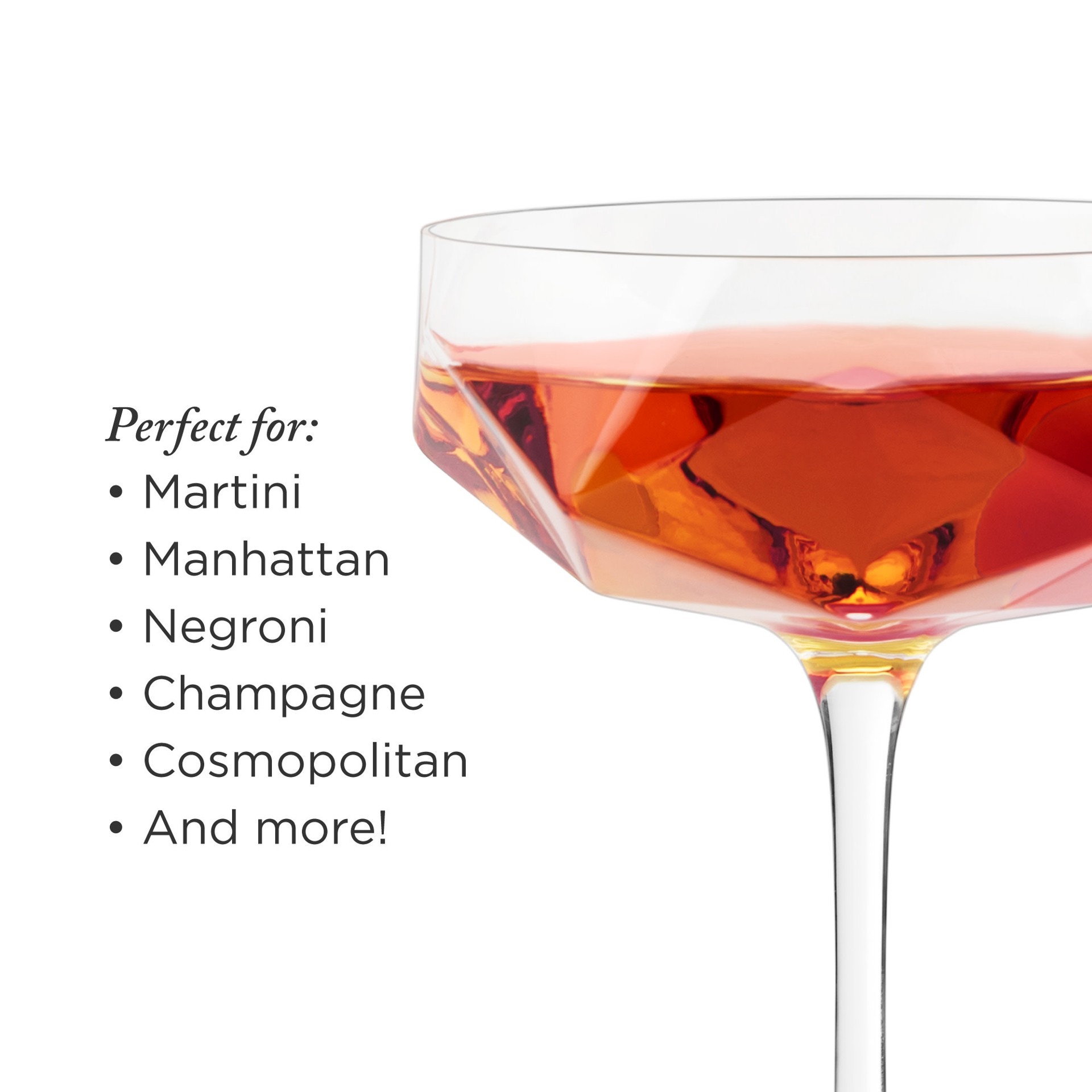 slide 4 of 5, Viski Faceted Crystal Coupes By Viski - 1 Ea, 1 ct