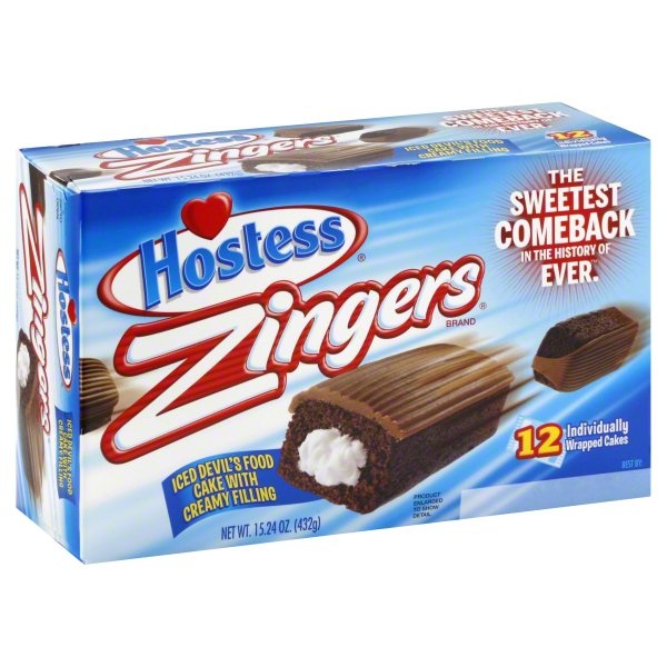 slide 1 of 1, Hostess Iced Devil's Food Zingers, 15.24 oz