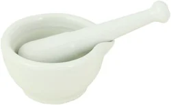 Harold Import Co. Whiteware 4.5 Inch Mortar & Pestle
