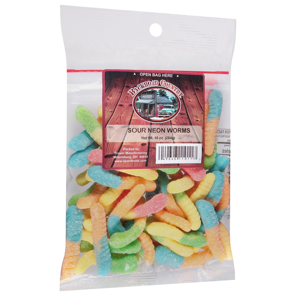 slide 9 of 12, Backroad Country Sour Neon Worms - 10 oz, 10 oz