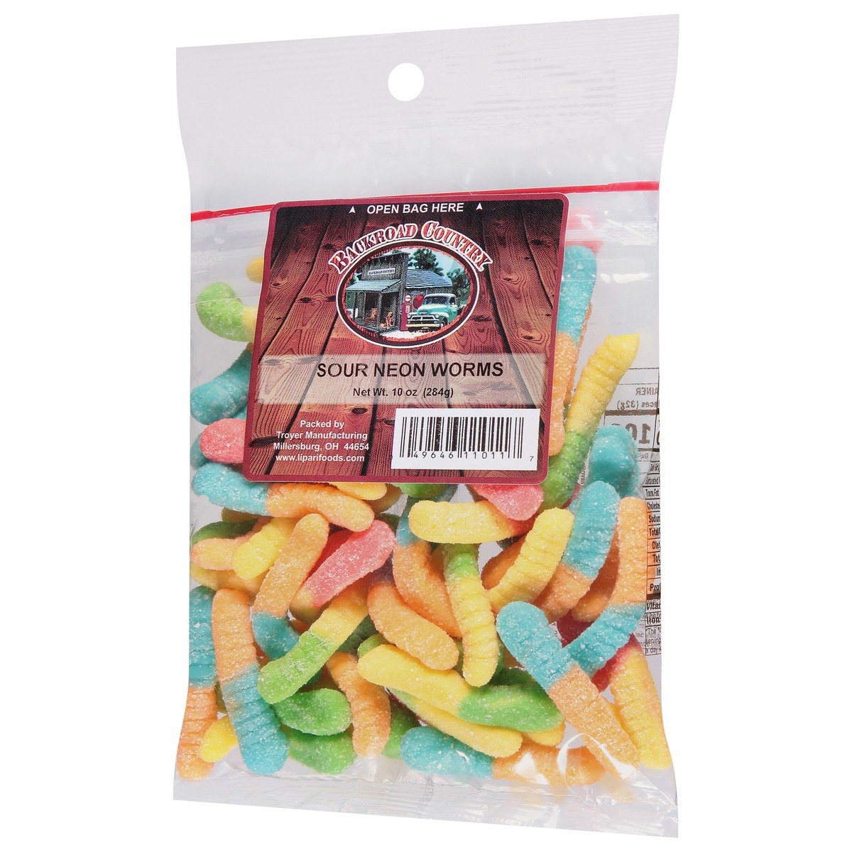 slide 12 of 12, Backroad Country Sour Neon Worms - 10 oz, 10 oz