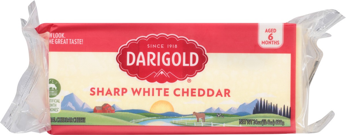 slide 2 of 9, Darigold Sharp White Cheddar Cheese 24 oz, 24 oz