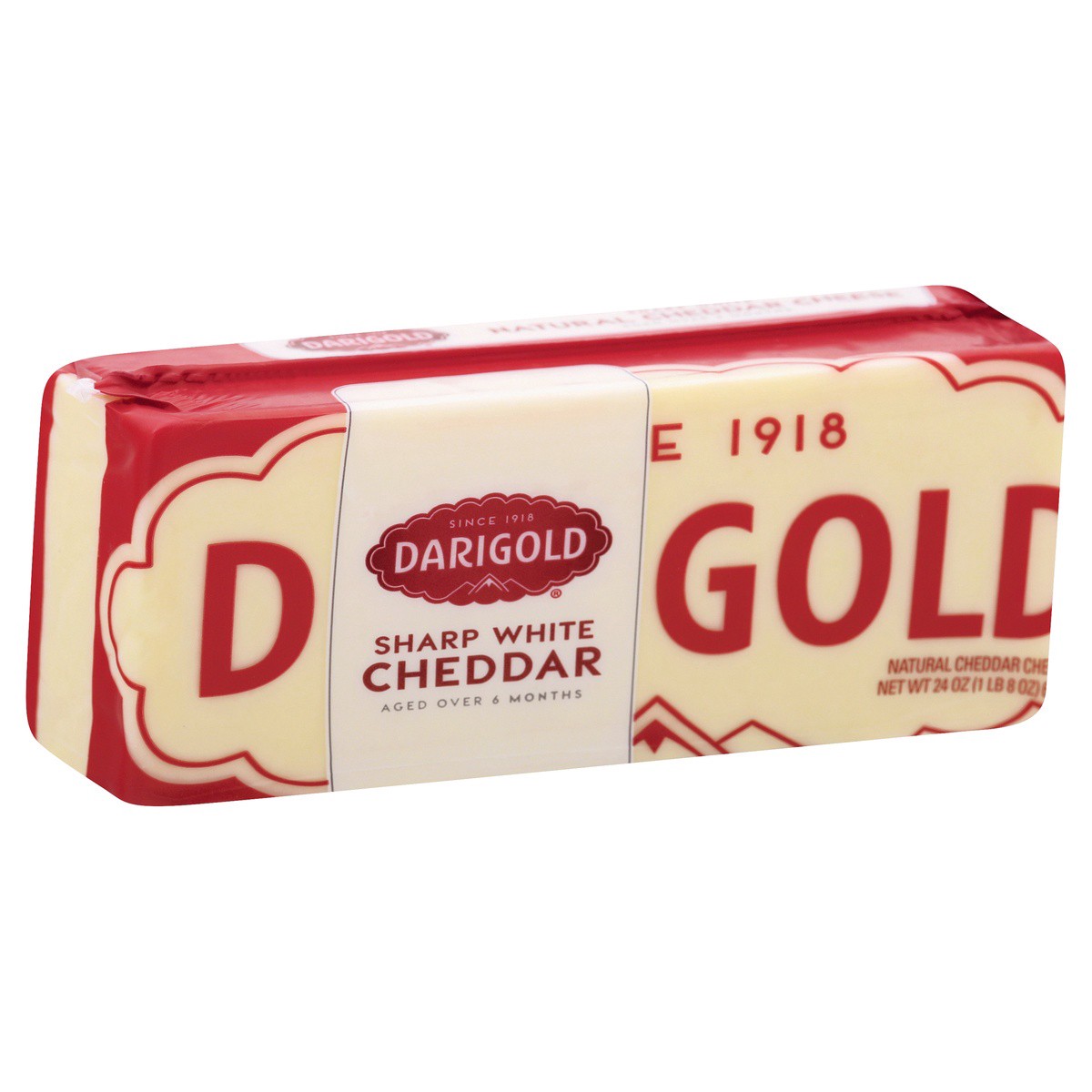 slide 1 of 9, Darigold Sharp White Cheddar Cheese 24 oz, 24 oz