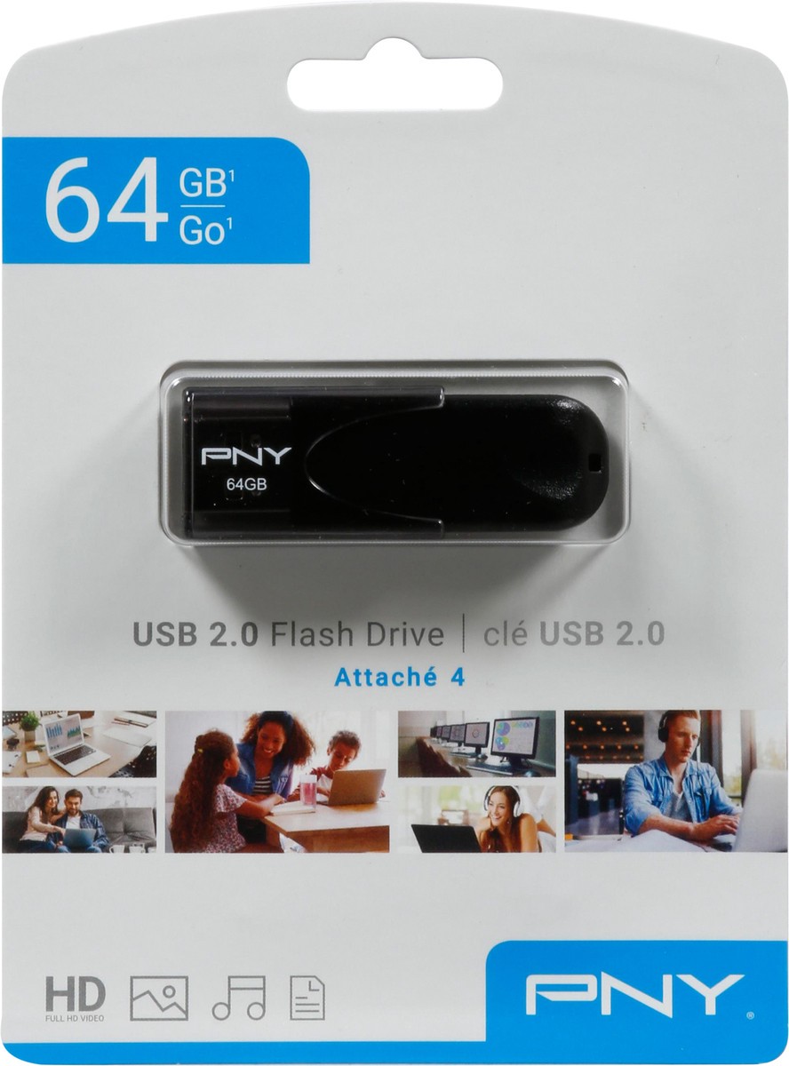 slide 1 of 11, PNY 64 GB USB 2.0 Flash Drive, 1 ea, 64 GB