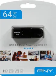 PNY 64 GB USB 2.0 Flash Drive, 1 ea