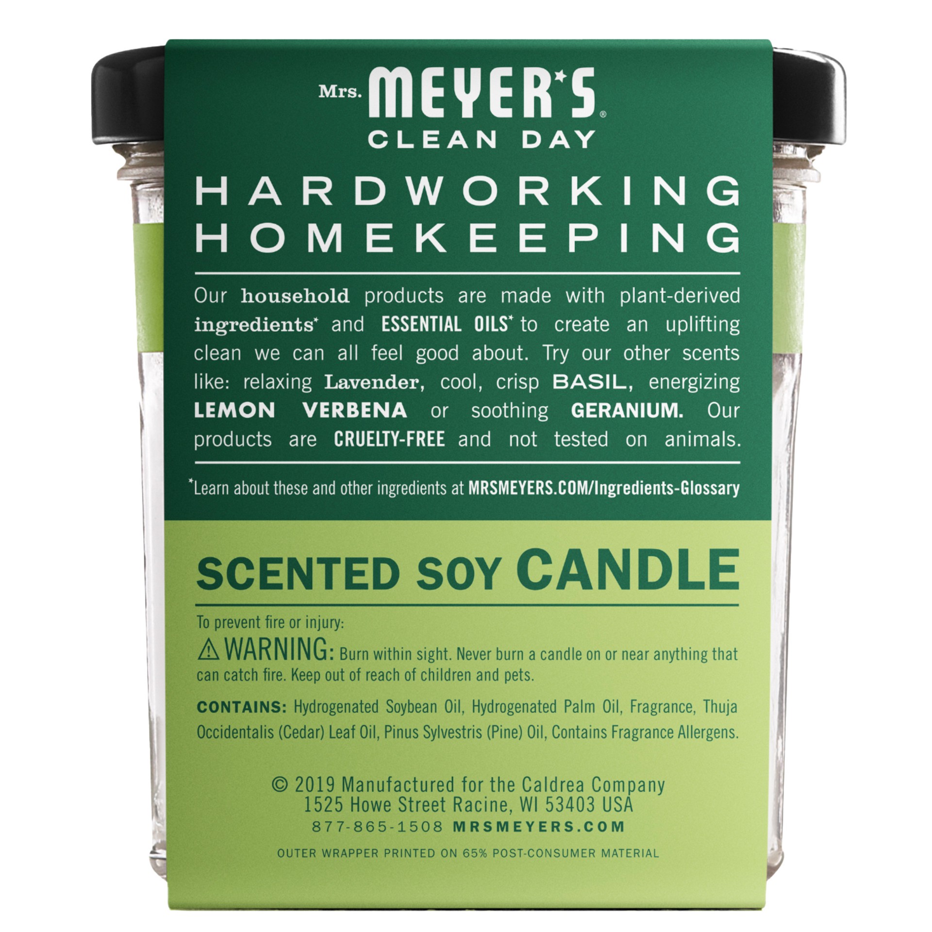 slide 7 of 10, Mrs. Meyer's Clean Day Scented Soy Candle, Large, Iowa Pine Scent, 7.2 Ounce Candle, 7.2 oz