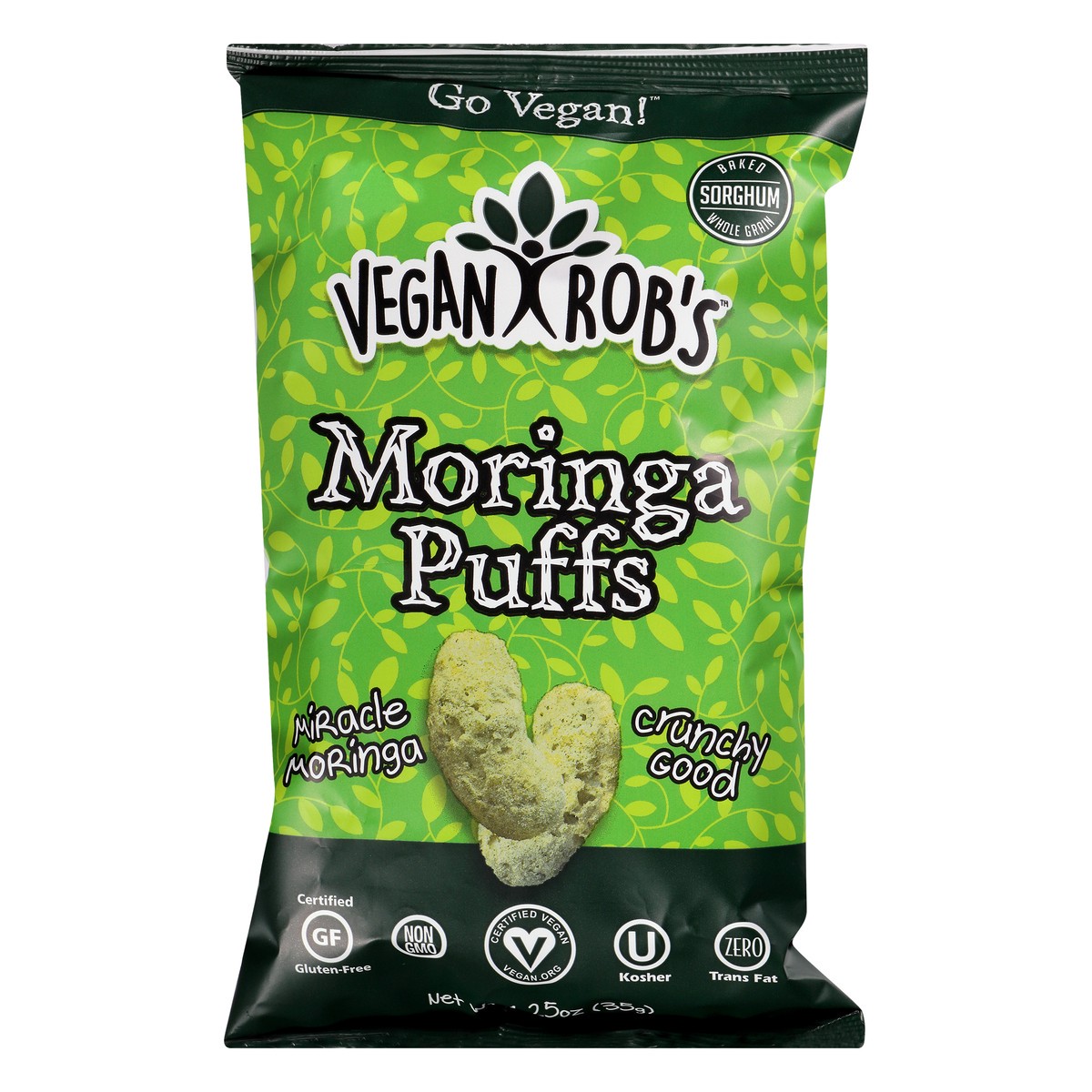 slide 1 of 12, Vegan Rob's Puffs, Moringa, 1.25 oz