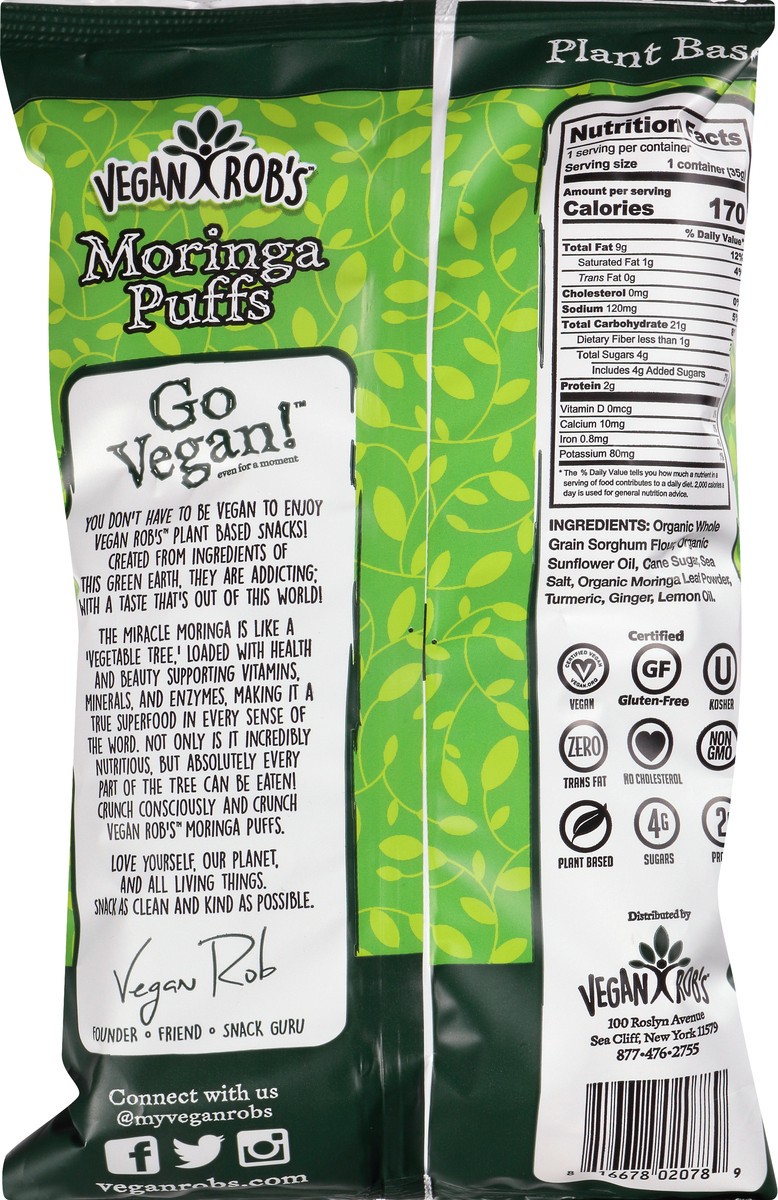 slide 9 of 12, Vegan Rob's Puffs, Moringa, 1.25 oz