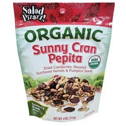 Salad Pizazz! Organic Dried Cranberries, Roasted Sunflower Kernels & Pepitas Salad Topper 4 oz