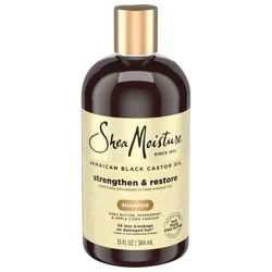 SheaMoisture Strengthen and Restore Shampoo 100% Pure Jamaican Black Castor Oil, 13 oz