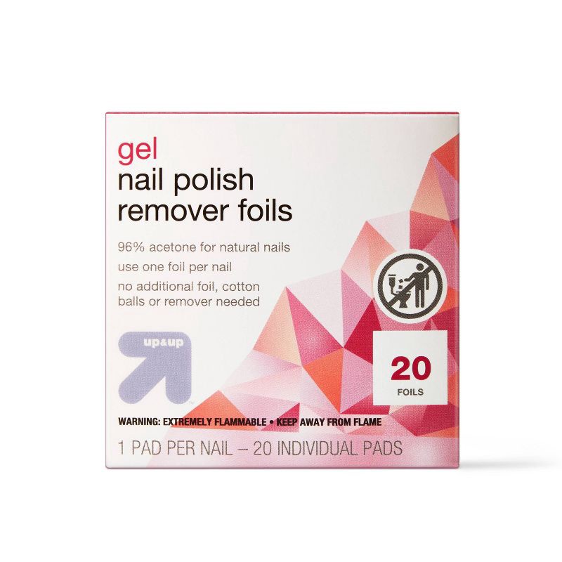 slide 1 of 3, Gel Nail Polish Remover Pads - 20ct - up & up™, 20 ct
