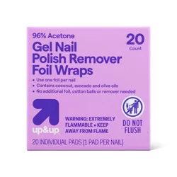 Gel Nail Polish Remover Foils - 20ct - up&up™: Paraben-Free, Sulfate-Free, Aluminum-Free