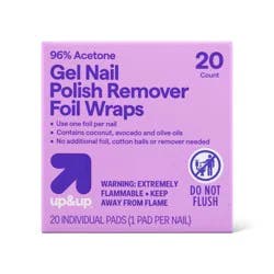 Gel Nail Polish Remover Foils - 20ct - up&up™: Paraben-Free, Sulfate-Free, Aluminum-Free