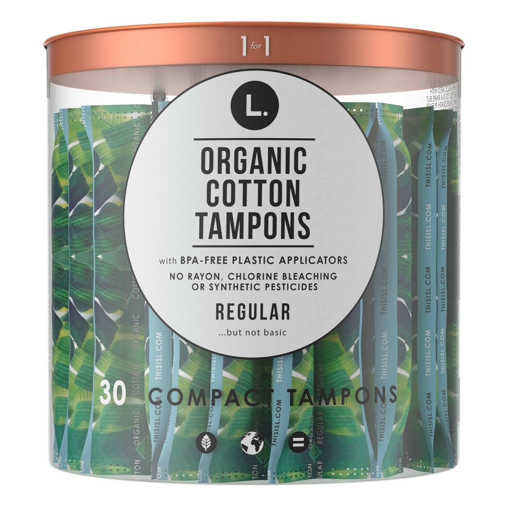 slide 5 of 7, L . L. Organic Tampons - Regular, 30 ct