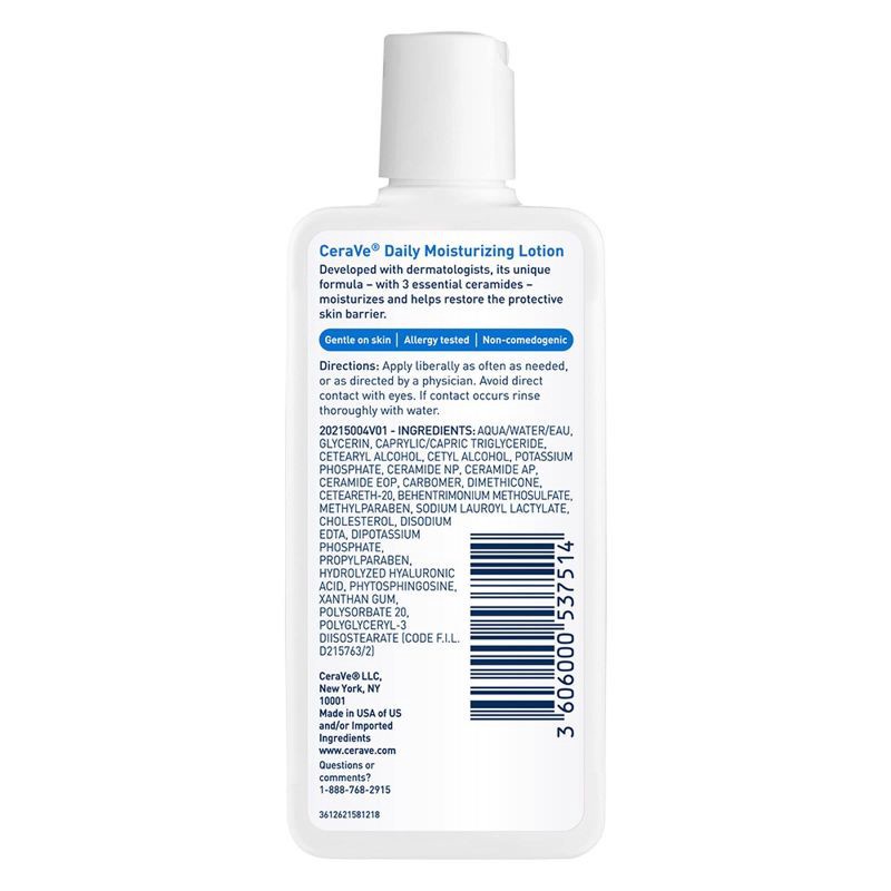 slide 2 of 9, CeraVe Daily Moisturizing Face and Body Lotion for Normal to Dry Skin – 3 fl oz, 3 fl oz