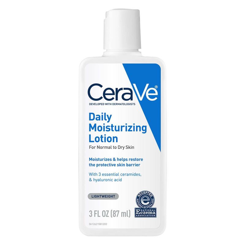 slide 1 of 12, CeraVe Daily Moisturizing Face and Body Lotion for Normal to Dry Skin – 3 oz, 3 oz