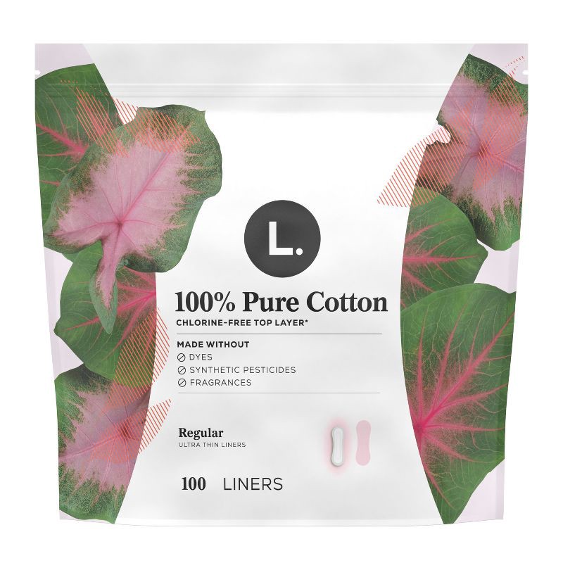 slide 2 of 10, L . Cotton Topsheet Ultra Thin Panty Liners - 100ct, 100 ct