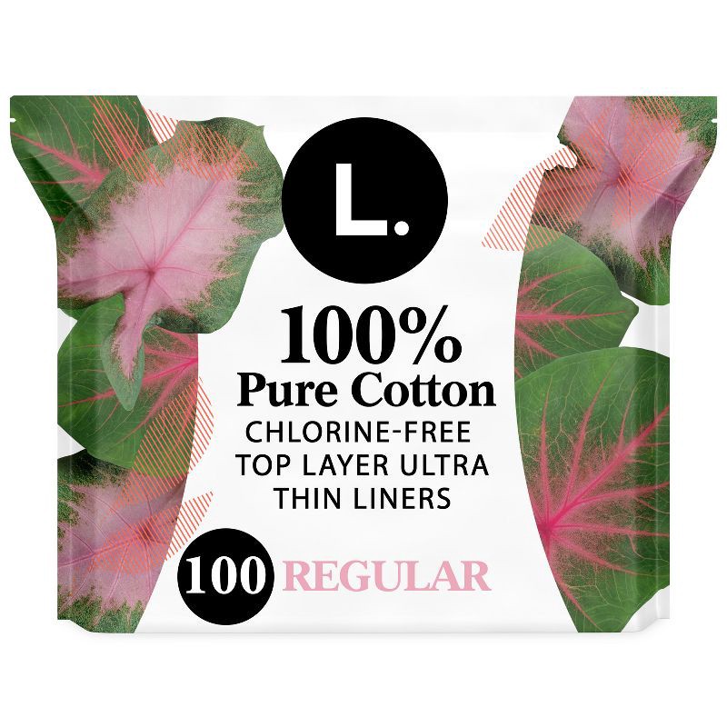 slide 1 of 10, L . Cotton Topsheet Ultra Thin Panty Liners - 100ct, 100 ct