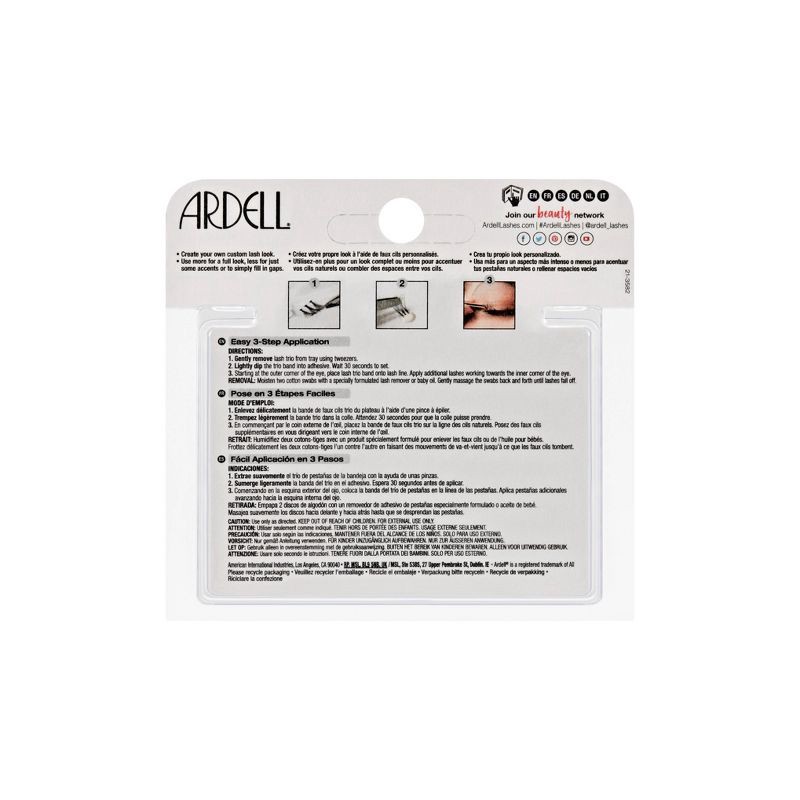 slide 2 of 6, Ardell Eyelash Individual Lash Trios Black - 32ct, 32 ct
