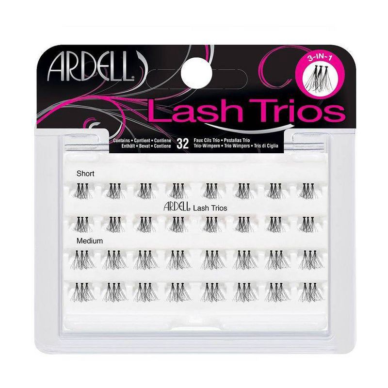 slide 1 of 3, Ardell Eyelash Individual Lash Trios Black - 32ct, 32 ct