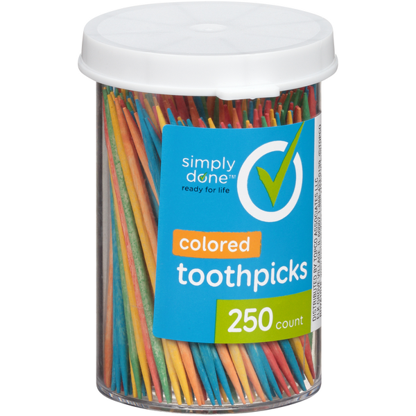 slide 1 of 1, Simply Done Colored Picks, 250 ct