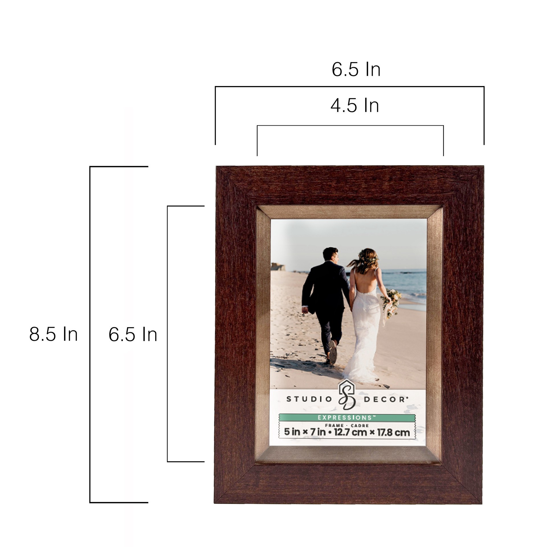 slide 2 of 5, Expressions Madeline Brass Frame By Studio Decor, 5 in x 7 in
