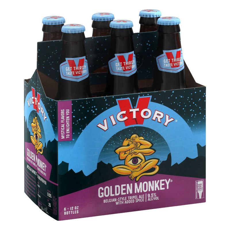 slide 2 of 5, Victory Brewing Company Victory Golden Monkey Belgian-Style Tripel Ale Beer - 6pk/12 fl oz Bottles, 6 ct; 12 fl oz