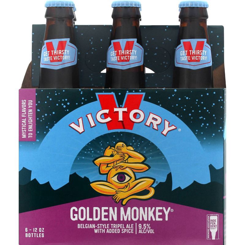 slide 1 of 5, Victory Brewing Company Victory Golden Monkey Belgian-Style Tripel Ale Beer - 6pk/12 fl oz Bottles, 6 ct; 12 fl oz