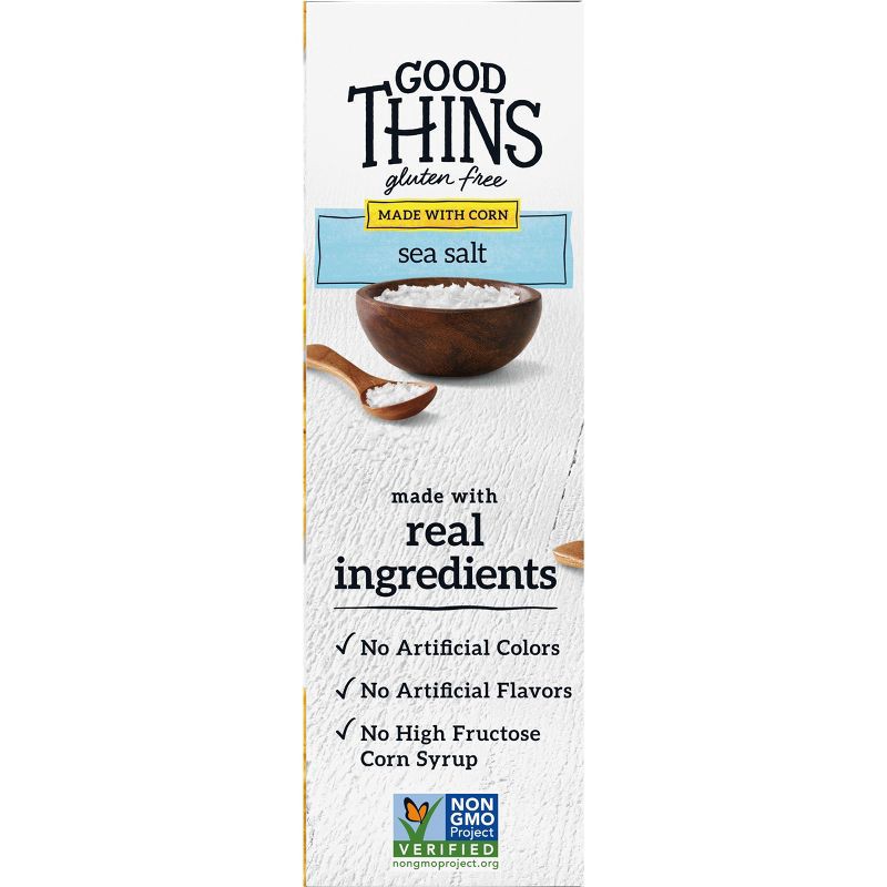 slide 13 of 15, Good Thins Sea Salt Corn Snacks Gluten Free Crackers - 3.5oz, 3.5 oz