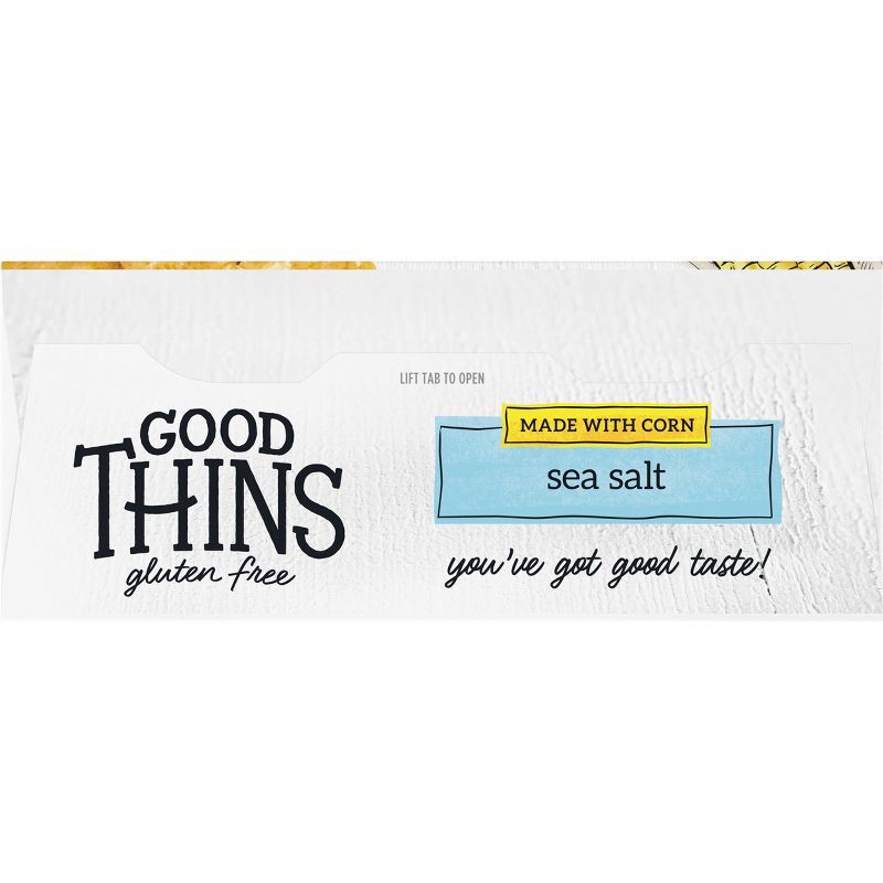 slide 12 of 15, Good Thins Sea Salt Corn Snacks Gluten Free Crackers - 3.5oz, 3.5 oz
