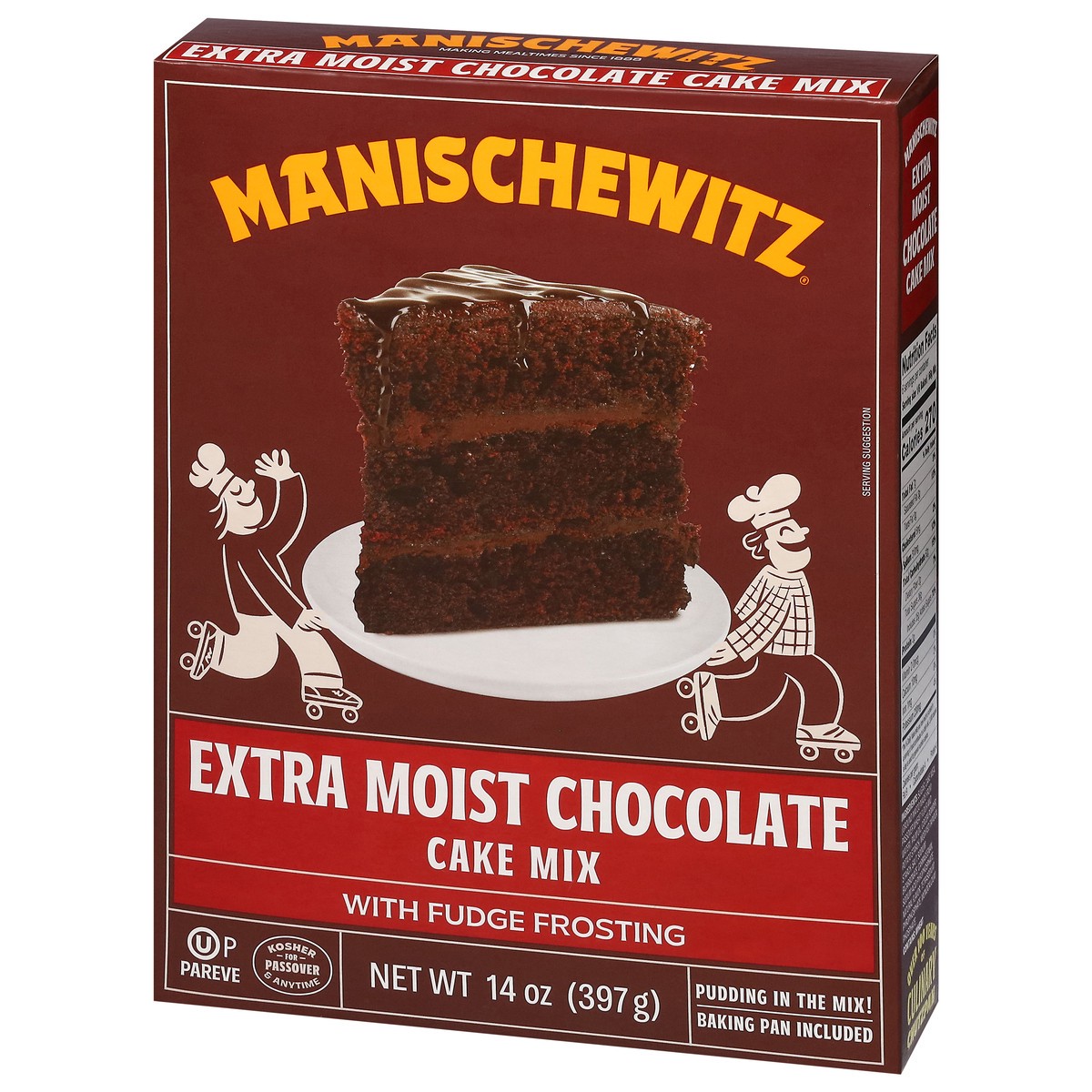 slide 7 of 13, Manischewitz Extra Moist Chocolate Cake Mix with Fudge Frosting - 14 oz, 14 oz