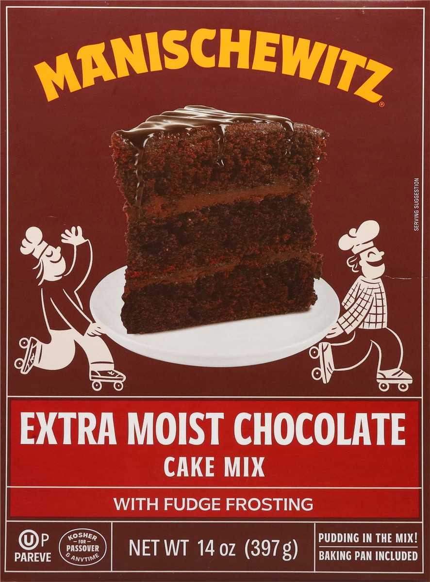 slide 10 of 13, Manischewitz Extra Moist Chocolate Cake Mix with Fudge Frosting - 14 oz, 14 oz