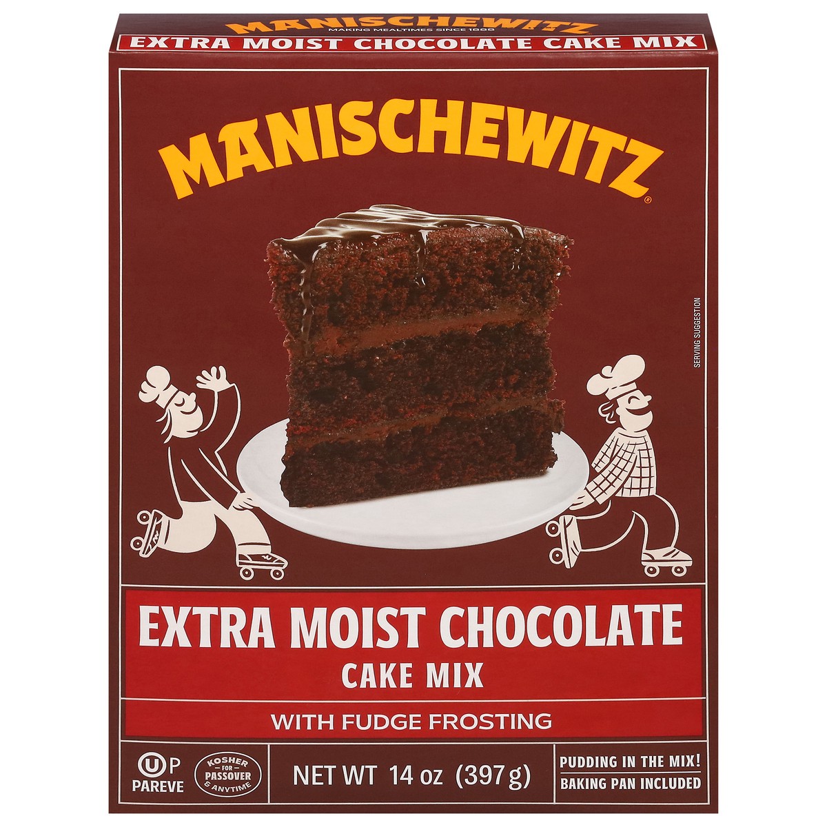 slide 8 of 13, Manischewitz Extra Moist Chocolate Cake Mix with Fudge Frosting - 14 oz, 14 oz