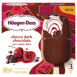 Häagen-Dazs Cherry Dark Chocolate Ice Cream Bars 3 Bars